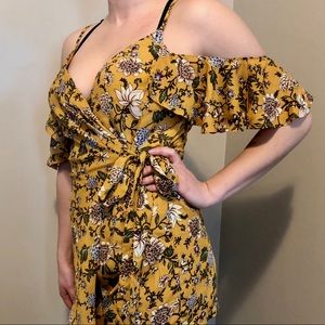Mustard Floral Playsuit